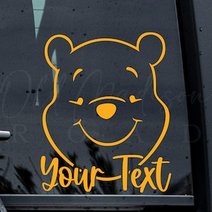 Winnie The Pooh Decal, Pooh Decal, Vinyl Decal, Pooh Face Decal, Pooh Stickers, Disney Decal, Custom Decal, Laptop Decal, Disney Vinyl Decal