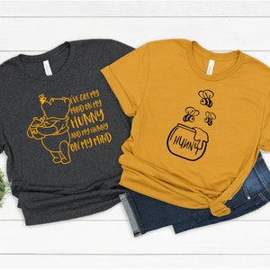 Couples Park Shirts, Matching Shirts, Winnie the Pooh Shirt, Hunny Shirt, Disney Matching Shirt, Mind on My Hunny