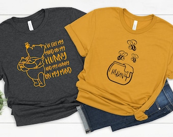 Couples Park Shirts, Matching Shirts, Winnie the Pooh Shirt, Hunny Shirt, Disney Matching Shirt, Mind on My Hunny