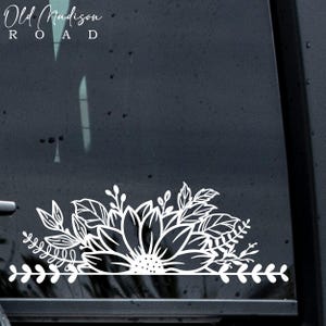 Sunflower Decal, Sunflower Car Decal, Sunflower, Simple flower decal, Floral Decal, Flower Vinyl Decal, Flower Decal, Floral Sticker