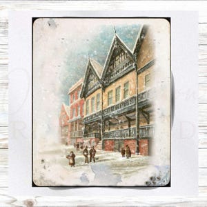 Kerststof paneel - Victoriaans stoffen paneel - quiltpaneel - quiltstof - print op stof - klein quiltpaneel - paneel voor quilten