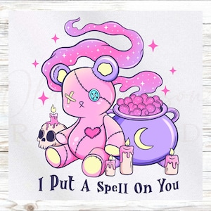 Panel de tela de Halloween - Panel de tela de Halloween rosa - Panel de acolchado - Tela para acolchado - Impresión sobre tela - Panel de acolchado pequeño - Panel para acolchado