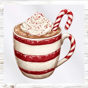 Paneel kerststof - met warme cacao bedrukte stof - quiltpaneel - quiltstof - print op stof - klein quiltpaneel - paneel voor quilten