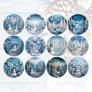 Zestaw 12 ozdób świątecznych - ozdoba świąteczna w stylu vintage - ozdoba świąteczna bałwan - ozdoba zimowa