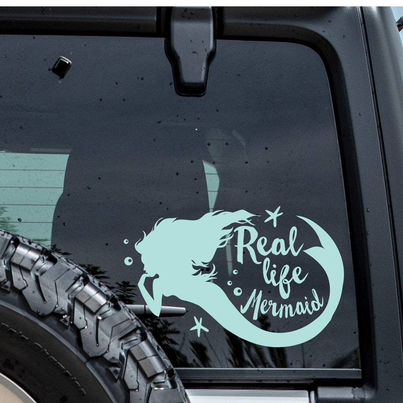 Mermaid Vinyl Decal Sticker – USA Made, Glossy, For Car Truck Window Wall (DDR)