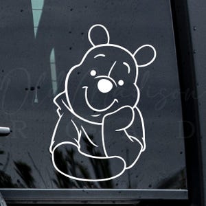 Winnie The Pooh Decal, Pooh Decal, Vinyl Decal, Pooh Face Decal, Pooh Stickers, Disney Decal, Custom Decal, Laptop Decal, Disney Vinyl Decal