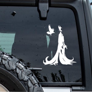 Maleficent Decal, Maleficent and Raven Decal, Disney Villain Decal, Maleficent Sticker, Disney Decal Disney Sticker