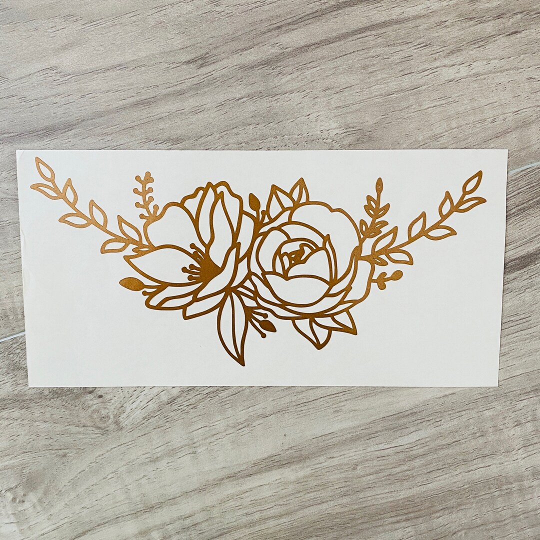 Magnolia and Rose Swag Decal Magnolia Car Decal Magnolia Etsy