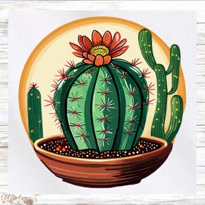 Cactus Fabric Panel - Plant Fabric Panel - Quilt Panel - Quilting Fabric - Print on Fabric - Small Quilt Panel - Panel for Quilting