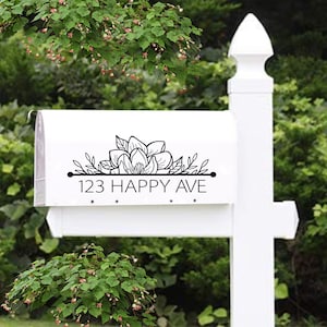 Personalized Mailbox Decal, Magnolia Border Mailbox Decal, Mailbox Decal, Mailbox Numbers, Mailbox Sticker, Address Sticker, Address Decal
