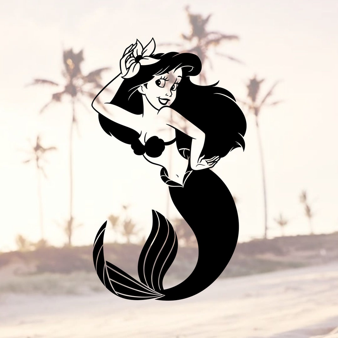 Ariel Decal Disney Decal Disney Princess Decal Ariel Etsy