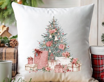 Christmas Pillow Cover - Christmas Tree Pillow - Christmas Decor- Christmas Pillows - Christmas Throw Pillow - Pillow Cover - Pastel