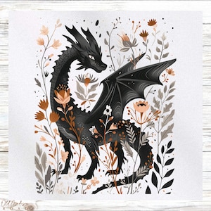 Printed Fabric Panel - Dragon  Fabric Panel - Quilt Panel - Quilting Fabric - Print on Fabric - Small Quilt Panel -Panel for Quilting