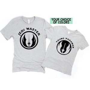 Dad and Me Star Wars Shirts, Matching Family Park Shirts, Jedi Master Shirt, Young Padawan Shirt, Star Wars Family Shirts, Jedi Shirt