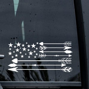 American Flag  Decal - America Decal - Patriotic Car Decal - Laptop Decal - Car Decal - Truck Decal - Military Decal - Veteran Decal