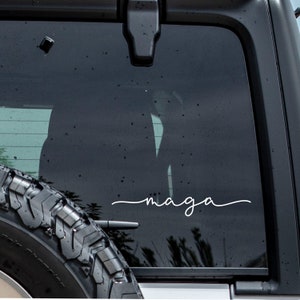 Maga Decal, America Decal, Patriotic Car Decal,  Laptop Decal, Car Decal, Truck Decal, Republican Decal, Conservative Decal, Maga Car Decal