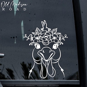 Crazy Chicken Lady Decal, Chicken Mom Decal, Hen Decal, Animals in Glasses, Hen Sticker, Hen Car Decal, Hen Car Sticker, Country Girl Decal