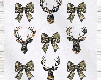 Camo Deer Fabric Panel - Camo Bows Deer Fabric Panel-Quilt Panel - Quilting Fabric -Print on Fabric - Small Quilt Panel - Panel for Quilting