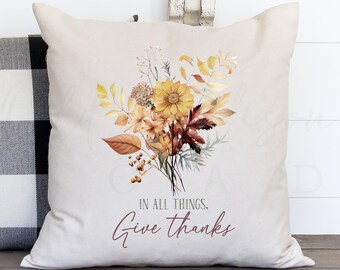 Fall Pillow Cover - Fall Throw Pillow - Pillow Cover - Fall Decorating - Decorative Pillow - Fall Home Decor - Farmhouse Fall - Fall Flowers