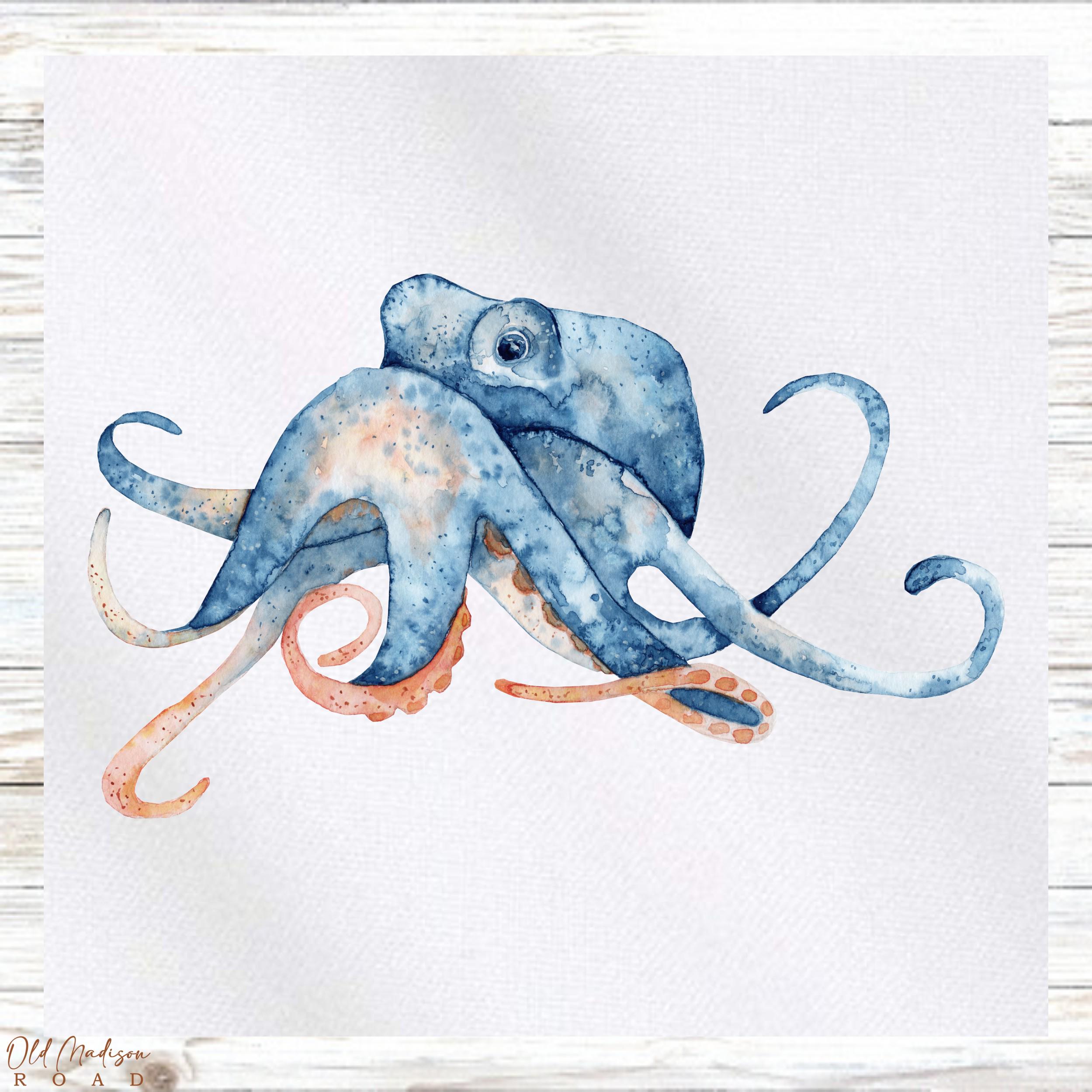 Octopus Fa Ric Panel Ocean Themed Fabric Panel - Octopus Fabric Panel- Quilt Panel ...