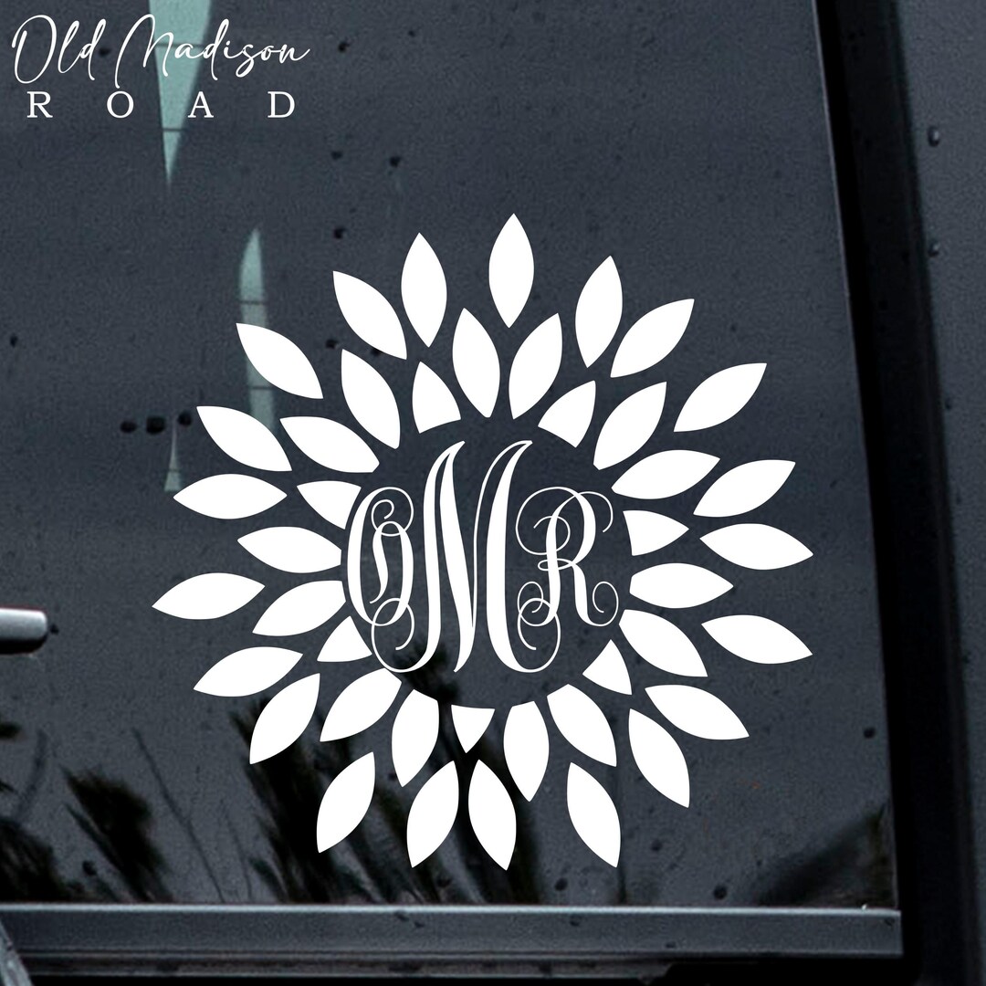 Monogram - Monogram Sticker - Monogram Car Decal - Personalized Decal ...