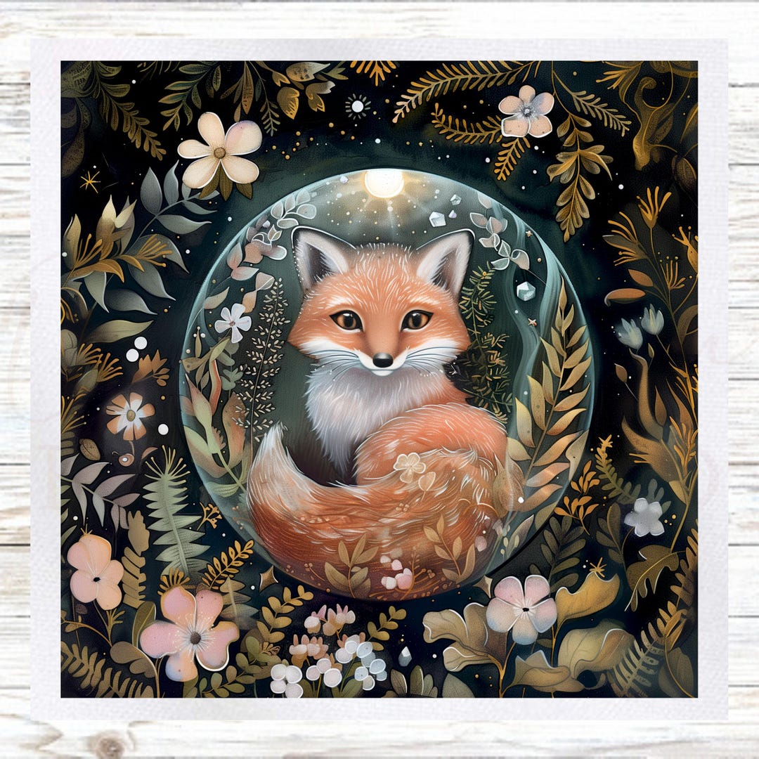 Fox Panel Fox Fabric Panel - Wildlife Fabric Panel - Quilt Panel - Quilting ...