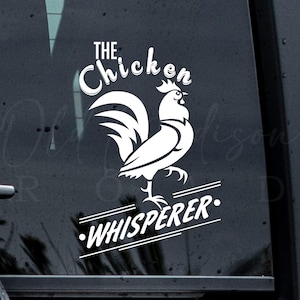 Chicken Whisperer Decal, Chicken Mom Decal, Hen Decal, Animals in Glasses, Hen Sticker, Hen Car Decal, Hen Car Sticker, Country Girl Decal