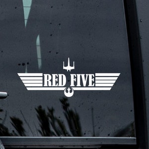 Red Five Decal, Star Wars Rebel Decal, Rebel Alliance Decal, Star Wars Decal, Star Wars Car Decal, Rebel Alliance Sticker, Red Five