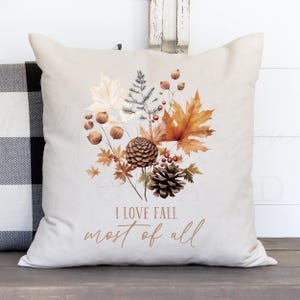 Fall Pillow Cover - Fall Throw Pillow - Pillow Cover - Fall Decorating - Decorative Pillow - Fall Home Decor - Farmhouse Fall - Fall Flowers