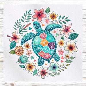 Meeresschildkröte Stoff: Strand Thema Quilt Druck - 100% Polyester