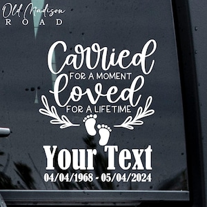 Baby Feet Angel Bereavement Car Decal - Angels Wings Memorial Car Decal - Baby Feet Memorial Car Decal - Custom Memorial Decal