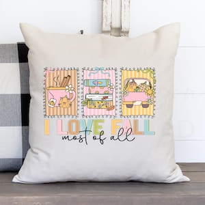 Fall Pillow Cover - Fall Throw Pillow - Pillow Cover - Fall Decorating - Decorative Pillow - Fall Home Decor - Farmhouse Fall - Fall Flowers