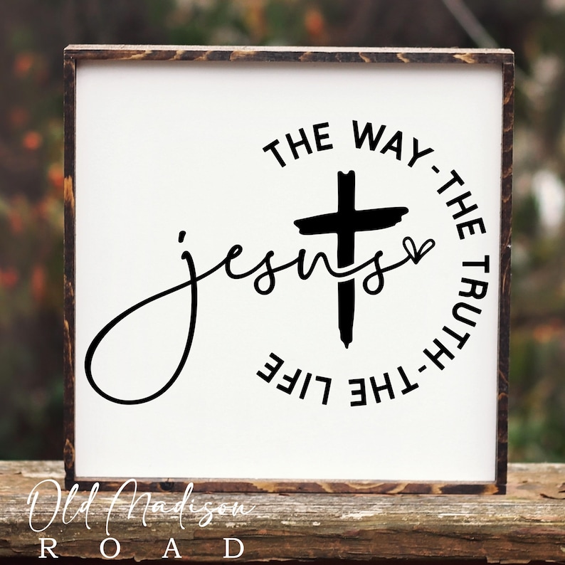 Calcomanía de Jesús el Camino, Calcomanía de Cruz, Calcomanía Cristiana, Calcomanía de Dios para Auto, Calcomanía de Perdonado para Auto, Calcomanía Cristiana para Auto, Regalo para Mamá, Calcomanía de Jesús imagen 2