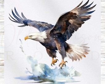 Eagle Fabric Panel - Wildlife Fabric Panel - Quilt Panel - Quilting Fabric - Print on Fabric - Small Quilt Panel - Panel for Quilting