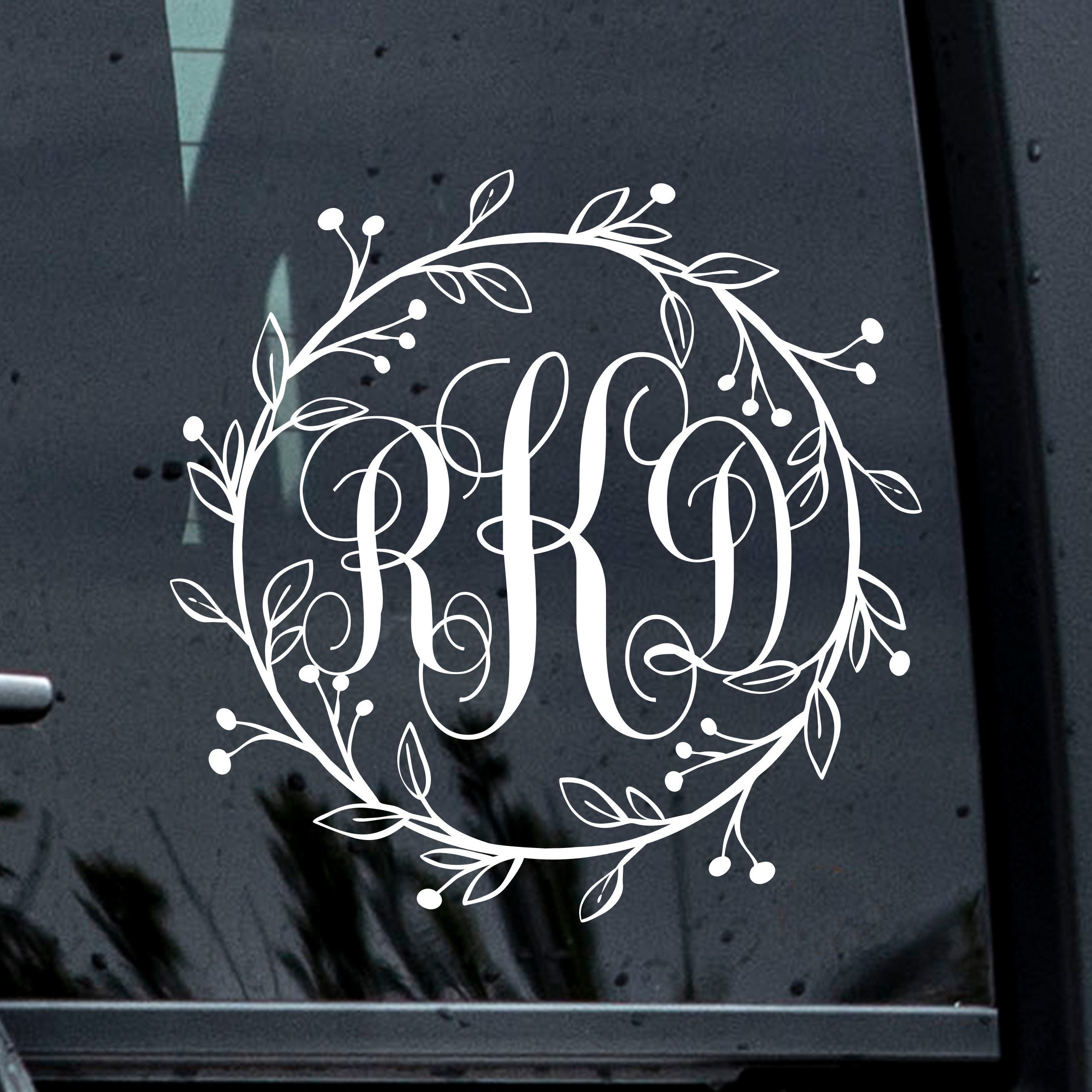 Monogram, Monogram Sticker, Monogram Car Decal, Custom Decal ...
