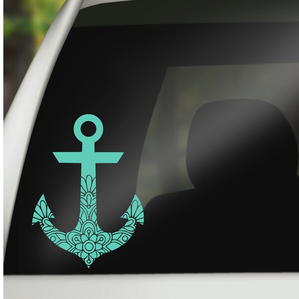 Anchor Car Decal Etsy
