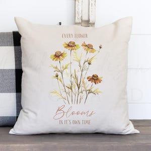 Fall Pillow Cover - Fall Throw Pillow - Pillow Cover - Fall Decorating - Decorative Pillow - Fall Home Decor - Farmhouse Fall - Fall Flowers