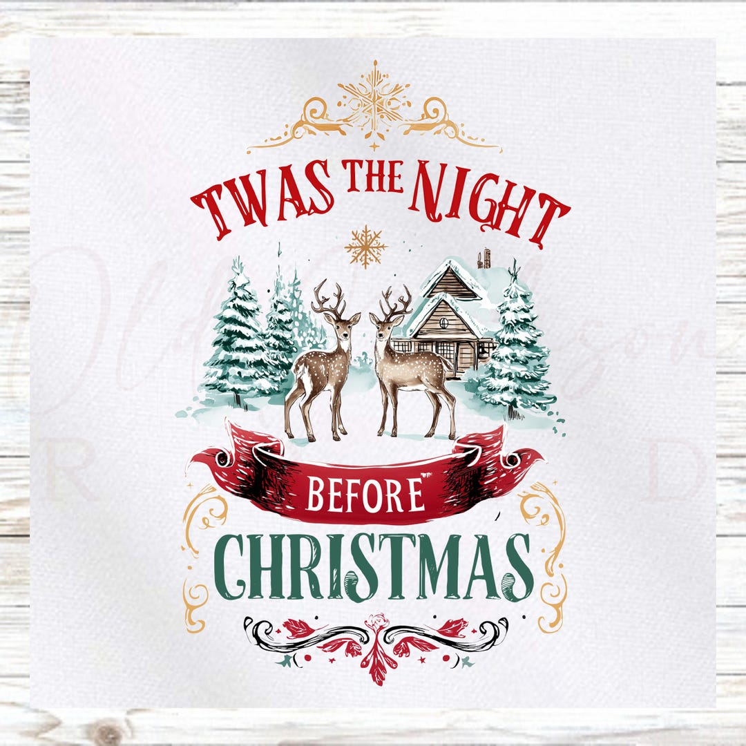 Christmas Fabric Panel - Twas the Night Before Panel - Quilt Panel ...
