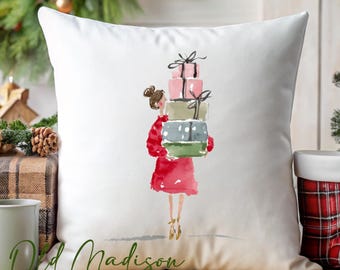 Christmas Pillow Cover - Christmas Gift Pillow - Christmas Decor- Christmas Pillows - Christmas Throw Pillow - Pillow Cover - Red and Green