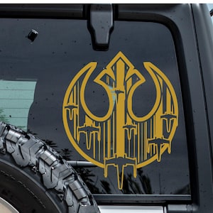 Rebel Alliance with X Wing Fighters Decal, Rebel Alliance Decal, Star Wars Decal, Star Wars Car Decal, Rebel Alliance Sticker, Star Wars