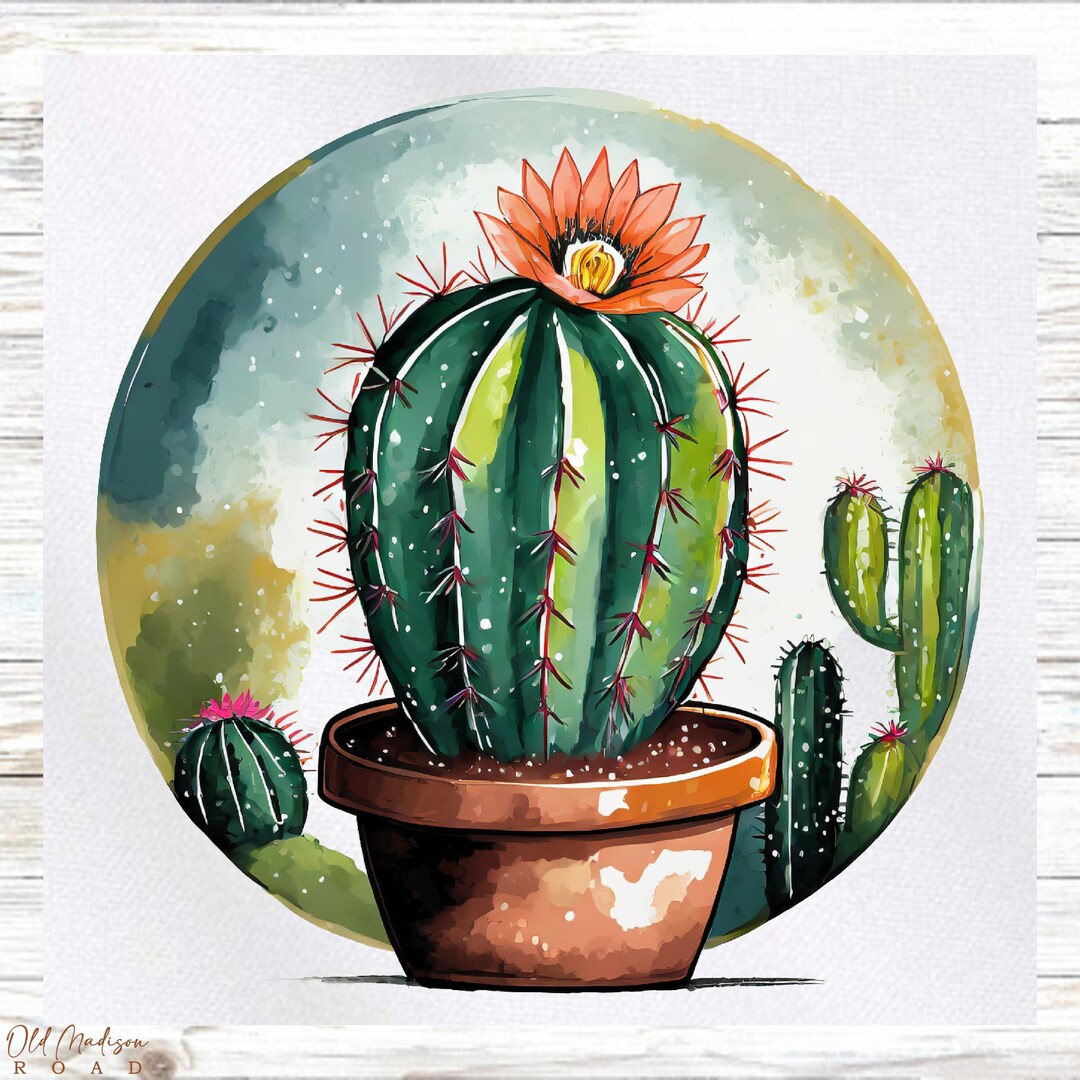 Cactus Fabric Panel - Plant Fabric Panel - Quilt Panel - Quilting ...