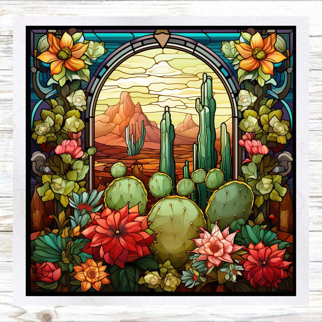 Cactus Fabric Panel - Plant Fabric Panel - Quilt Panel - Quilting ...