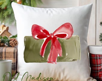 Christmas Pillow Cover - Christmas Gift Pillow - Christmas Decor- Christmas Pillows - Christmas Throw Pillow - Pillow Cover - Red and Green