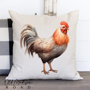 Rooster Pillow Cover - Farmhouse Pillow - Cows Pillow Cover - Farmhouse Decor - Farmhouse Pillows - Farmhouse Home Decor - Housewarming