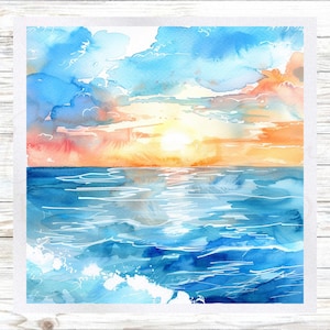 Ocean Scene Themed Fabric Panel - Fabric Panel- Quilt Panel - Quilting Fabric - Print on Fabric - Small Quilt Panel - Panel for Quilting
