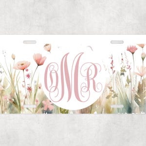 Wildflowers Personalized License Plate- Car Tag with Name - Custom Gift - Vanity Plate - Personalized Car Plate - Front License Plate