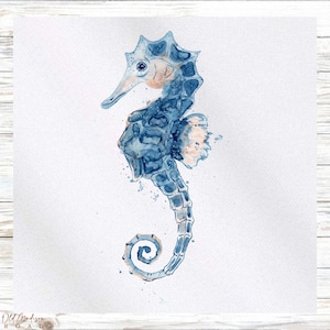 Ocean Themed Fabric Panel - Seahorse Fabric Panel- Quilt Panel - Quilting Fabric - Print on Fabric - Small Quilt Panel - Panel for Quilting
