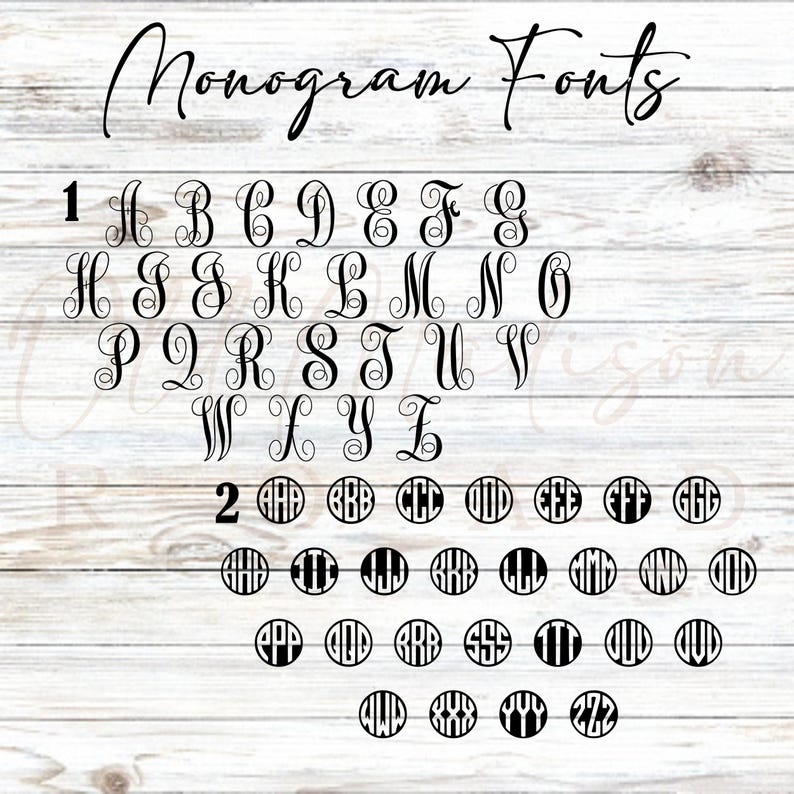 Monogram, Monogram Sticker, Monogram Car Decal, Custom Decal ...