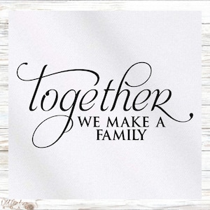 Together We Make a Family Fabric Panel - Fabric Panel - Quilt Panel - Quilting Fabric - Print on Fabric-Small Quilt Panel-Panel for Quilting