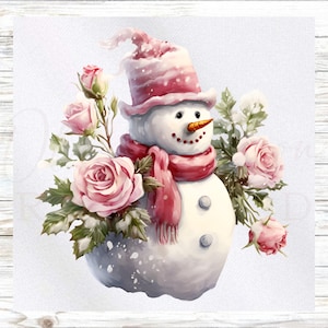Kerststofpaneel - sneeuwpopstofpaneel - quiltpaneel - quiltstof - print op stof - klein quiltpaneel - paneel om te quilten